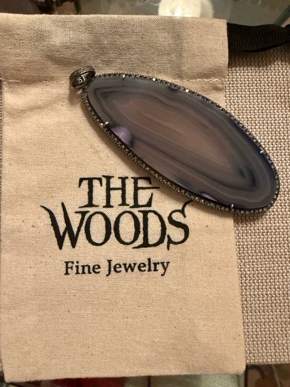 The Woods Fine Jewelry Agate Pendant